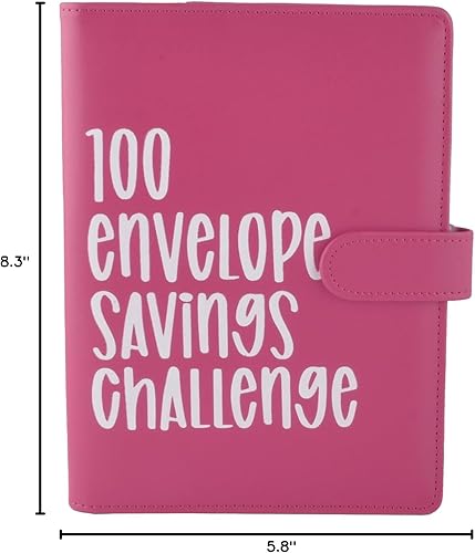 Miniatura 7 de Carpeta de desafío de 100 sobres, forma fácil y divertida de ahorrar $5,050, carpeta de presupuesto para ahorro de dinero con sobres de efectivo,