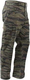 ROTHCO（ロスコ）ビンテージ6PカーゴパンツVintage Flat Front Cargo Pants (タイガーストライプ, 38)