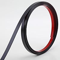 Vista 1 de Moldura Negra Mate para Despegar y Pegar, Diseño de Borde de Espejo Flexible, Moldura de Borde de Azulejos para Pared Techo Piso Gabinete, 16.4 ft x