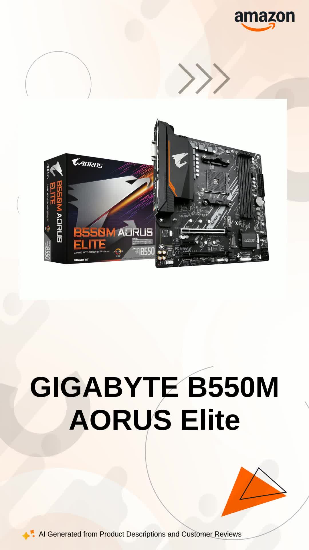 GIGABYTE B550M AORUS Elite Gaming Motherboard