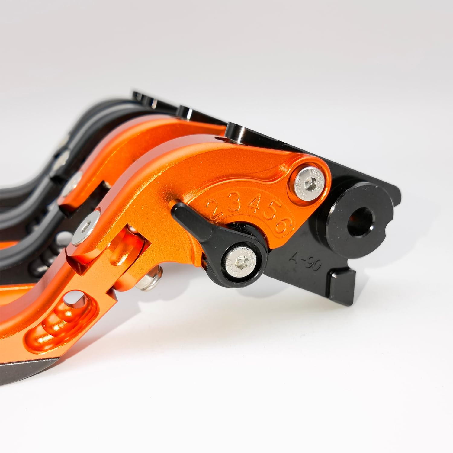 Compatibile con KTM 1090 Adventure/R 2017-2019 | Adventure 1050 2016 | 690 Duke/SMC/SMCR 2014-2021 | 690 Enduro R 14-20 leva frizione freno leve regolabili estensibili CNC (arancione nero `nero)