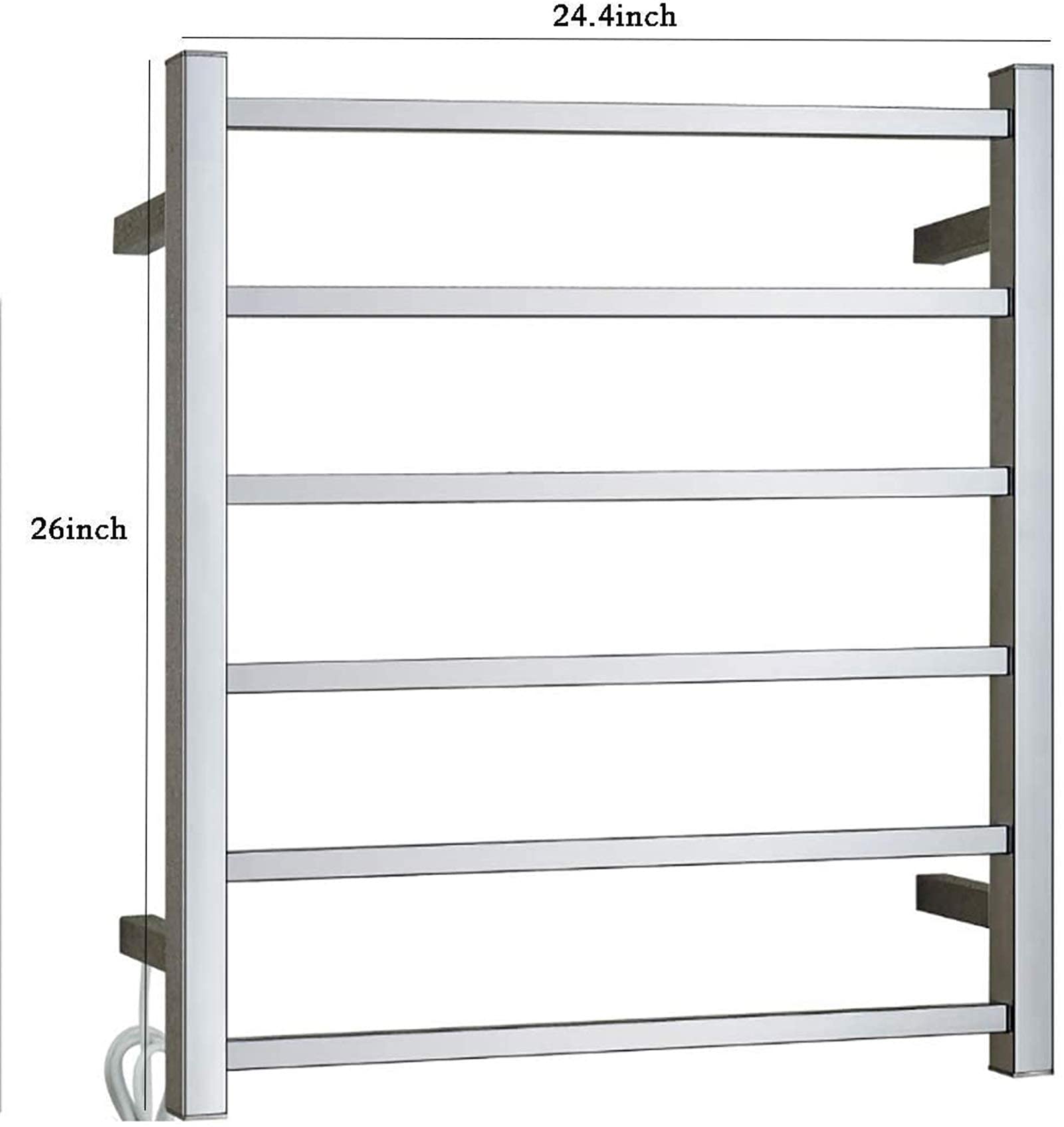 Amazon.com: HAPPLiGNLY Heated Towel Rail Rails Square Tube Electric Towel  Rack, Wall Mounted Towel Warmer, Constant Temperature Heated Towel Rack,  Let You No Longer Feel The Cold of The Towel (Color :