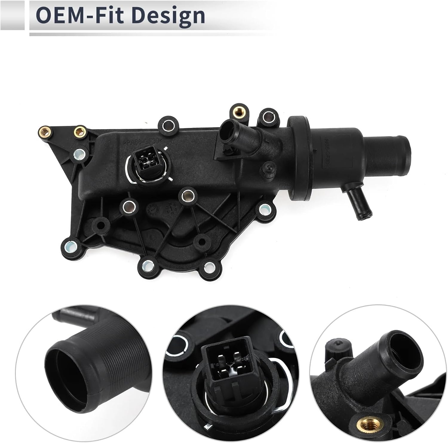 Car Engine Cooling Thermostat Compatible With Laguna 2001 2002 2003 2004 2005 2006 2007 8200561426 Auto Engine Coolant Flow Control Thermostat Housing Assembly