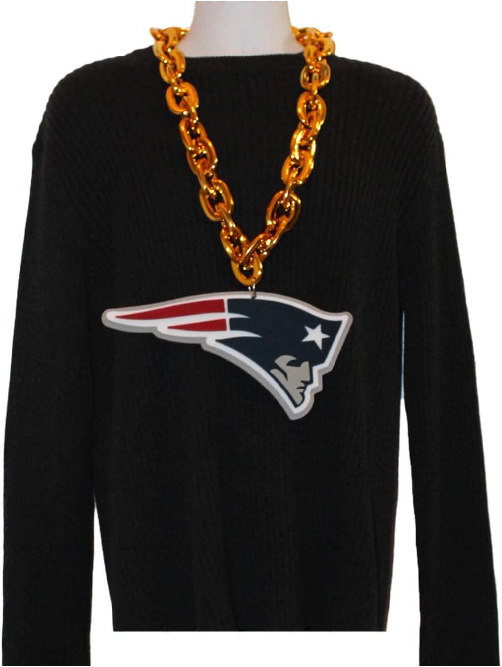 Aminco New England Patriots NFL Fan Chain, Gold