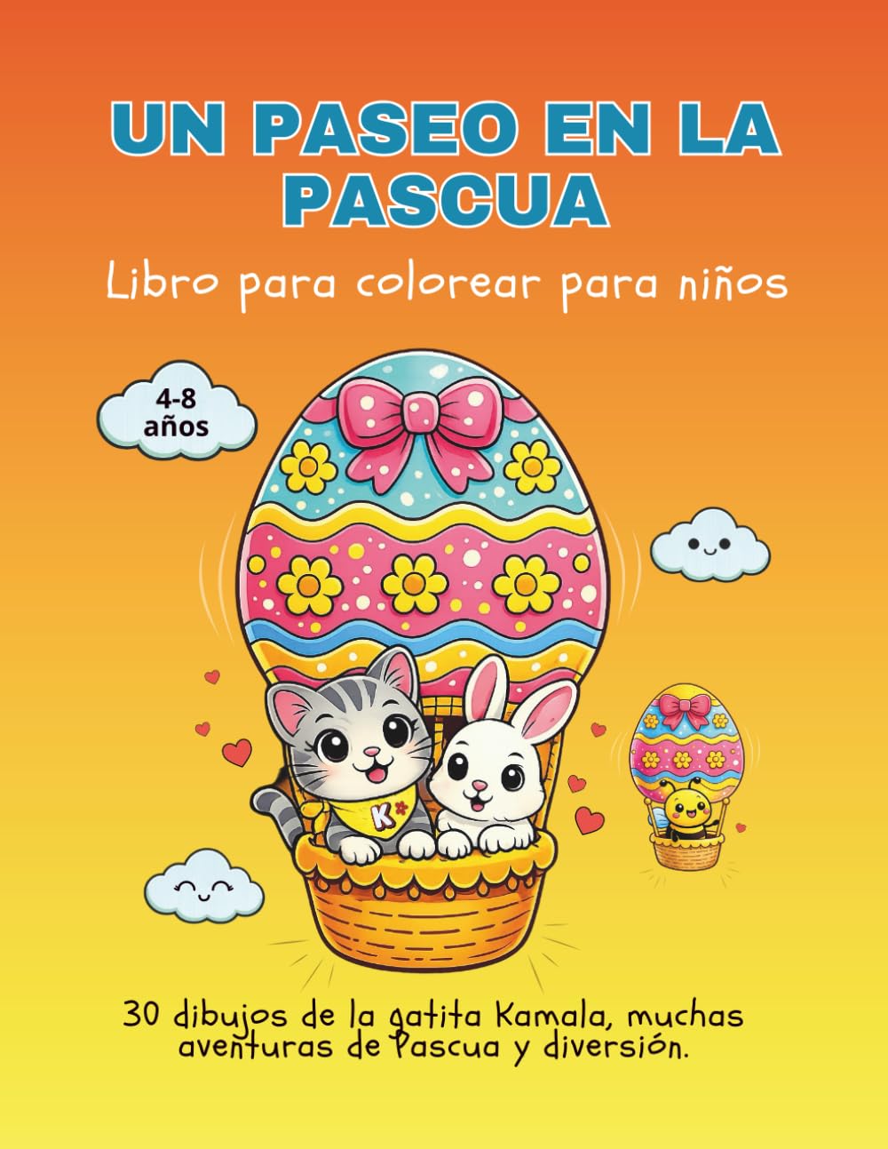 Un Paseo en la Pascua: Libro para colorear infantil