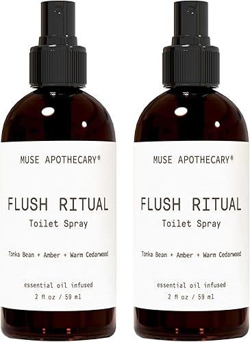 Miniatura 42 de Muse Apothecary Flush Ritual - Aerosol para inodoro aromático y refrescante, usar antes de ir, 4 onzas, infundido con aceites esenciales naturales