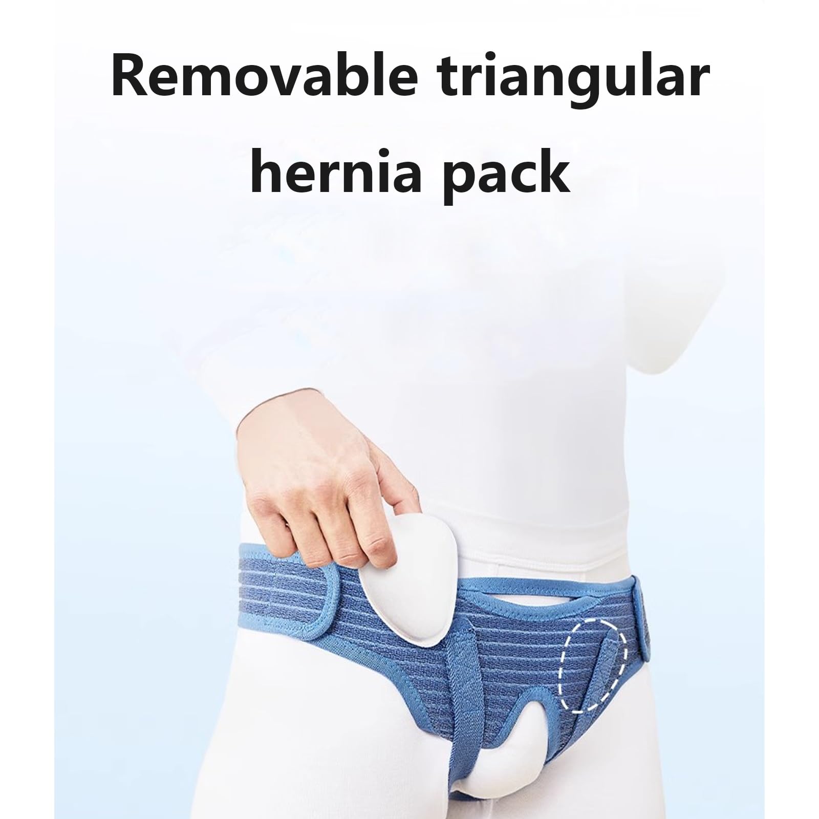 Cinto Erniario, Fascia Per Ernia Inguinale Uomo, Cinto Ernia Inguinale, Con Cuscinetti di Compressione Rimovibili, Cintura Per Ernia Regolabile su Entrambi I Lati Per Ernie Inguinali E Inguinali(Small