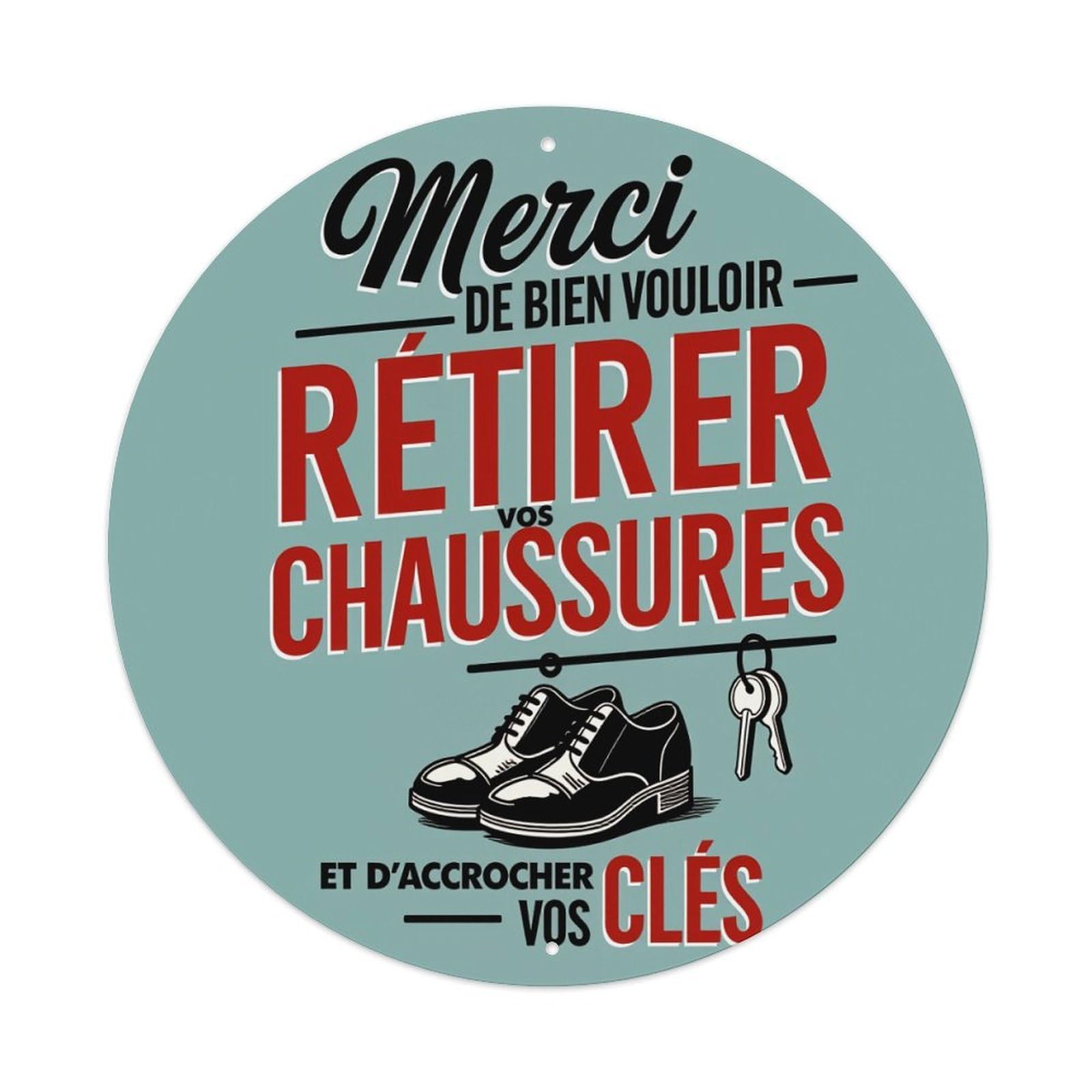 Please Kindly Remove Your Shoes And Hang Your Keys Round Tin Sign Vintage Metal Poster Retro Bar, Home, Man Cave, Kitchen, Laundry Room Wall Art Decor Gift 8x8In