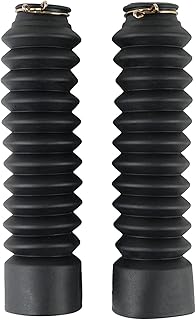 NICECNC Black Fork Boots Gators Rubber Cover 30mm Compatible with Honda 30mm forks on 81-82 model only,30mm forks on 83-84 ATC185S ATC200/200M/200S 1982-1984 and more with similar-sized forks