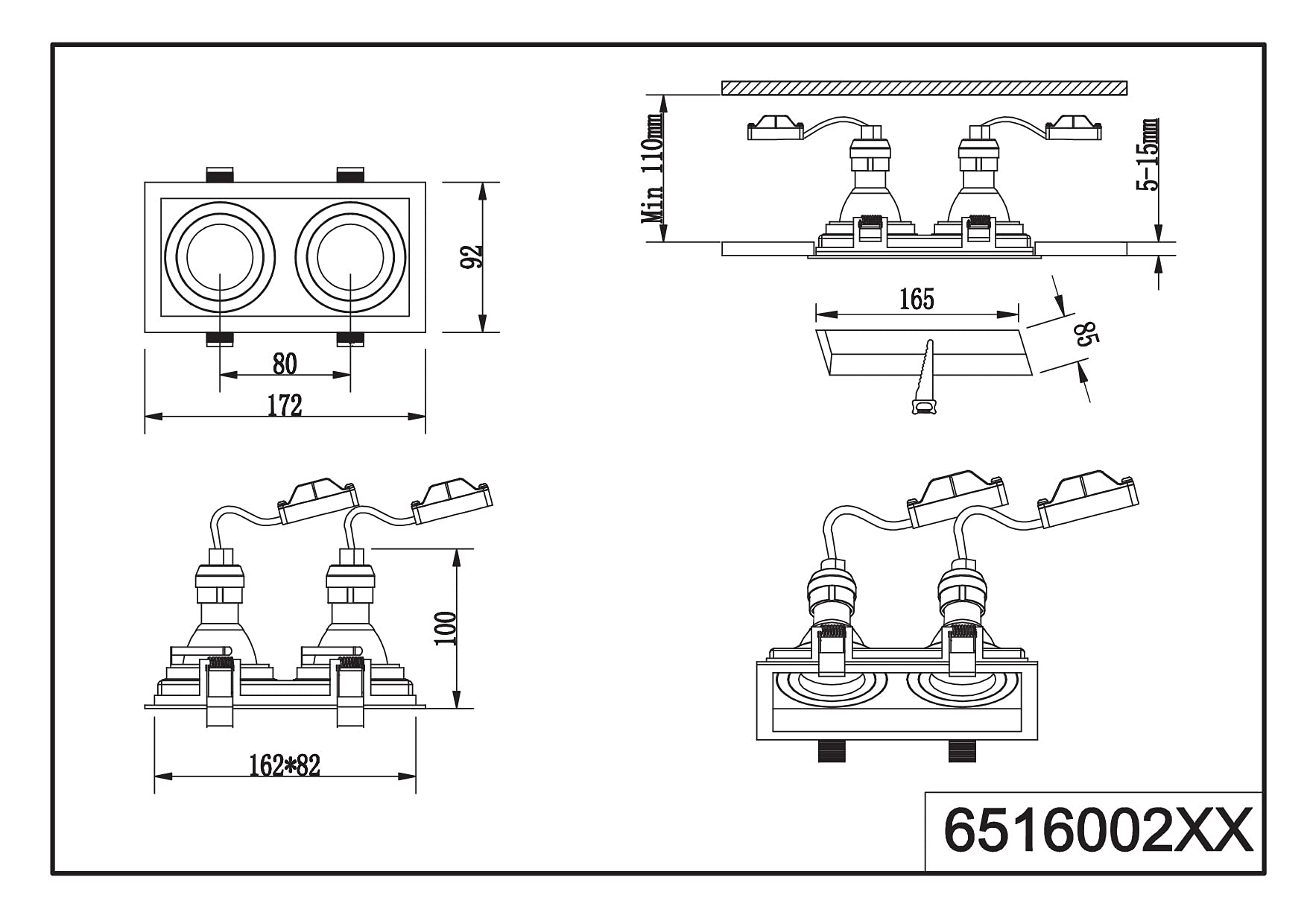 Trio Lighting Kenai Luces empotrables, Blanco Mate