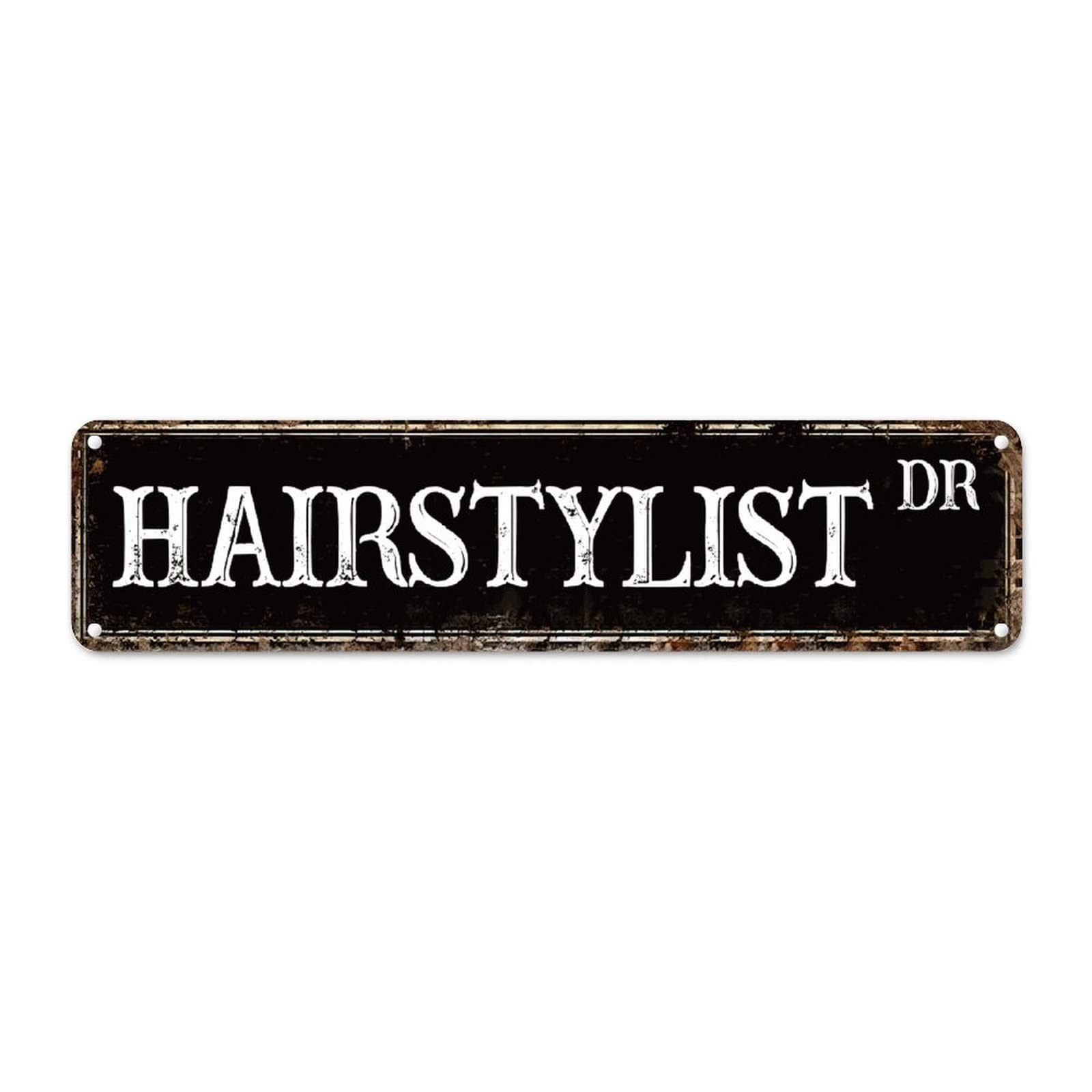 Cadeau de coiffeur idéal : plaque en étain en métal pour décoration de salon de coiffure