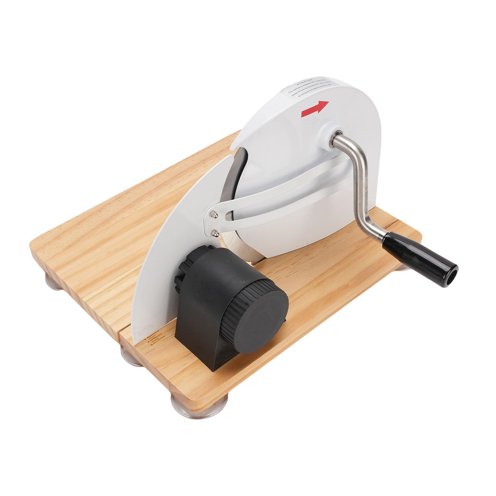 Cocoarm Ręczna Krajalnica do Chleba Korba Ręczna ze Stali Nierdzewnej i Drewna Kompozytowego Krajalnica do Chleba 9,8 X 11 Cali Podstawa z przyssawką Ergonomiczny Uchwyt dla Domowych Piekarzy