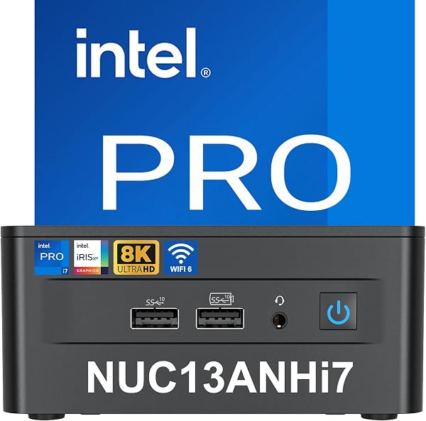 Intel NUC 13,NUC13ANHi7 Pro Version Win11 Pro OS,Dual-Channe DDR4-3200 SODIMMs Latest Desktop Computer Mini PC,Thunderbo