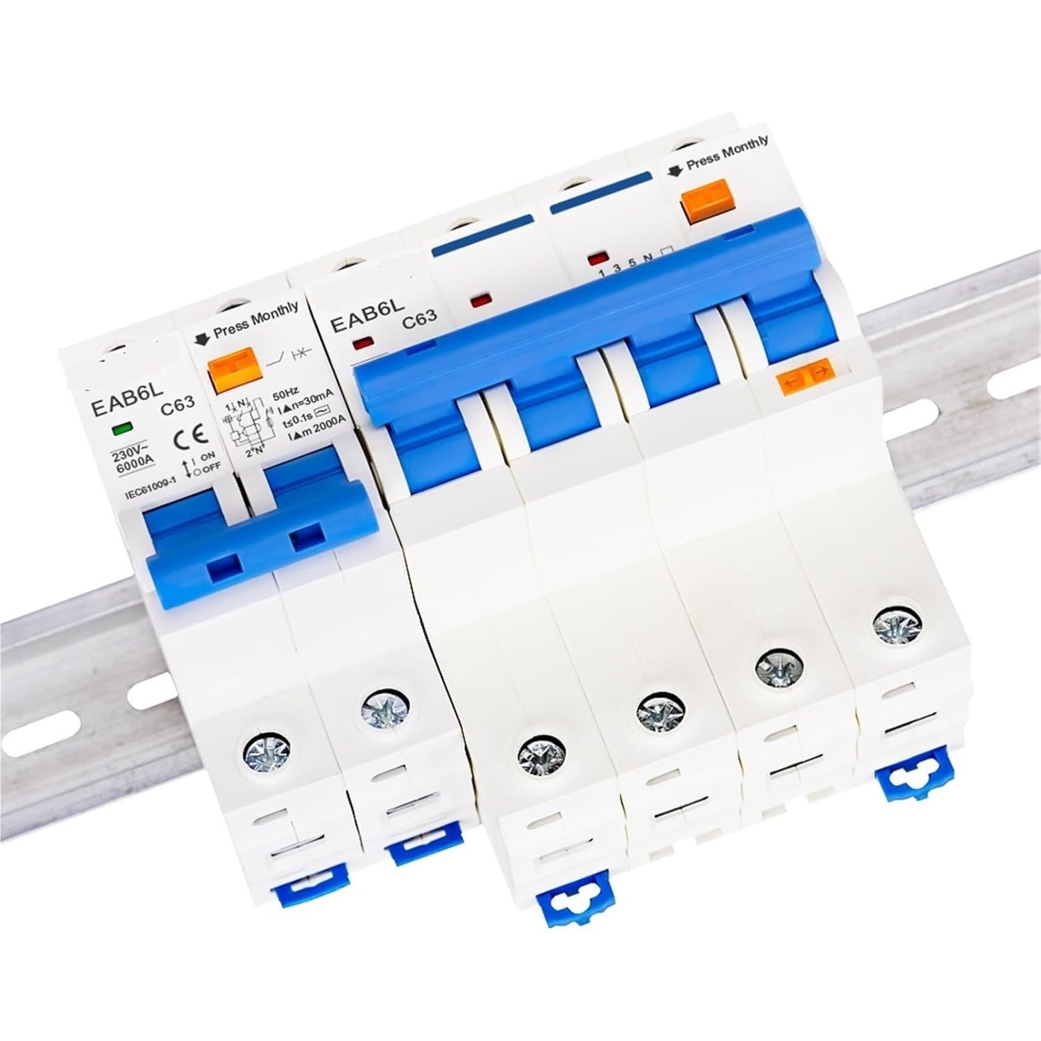 AC230V MCB過負荷短絡保護2P 4P 30mA残留電流回路ブレーカー(16A)