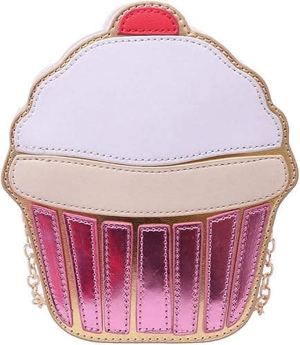 Ximimark Women Girl Cute Ice Cream/Hamburger/Cupcake/Fries/Popcorn Satchel Shoulder Crossbody Messenge Handbag Bag Purse Cupcake