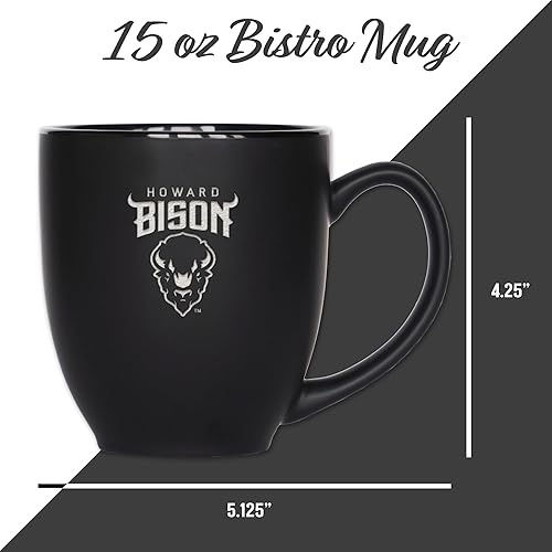 Miniatura 198 de Rico Industries NCAA Primary - Taza personalizada de 15 onzas, color negro mate, para bebidas calientes o frías Nebraska Cornhuskers