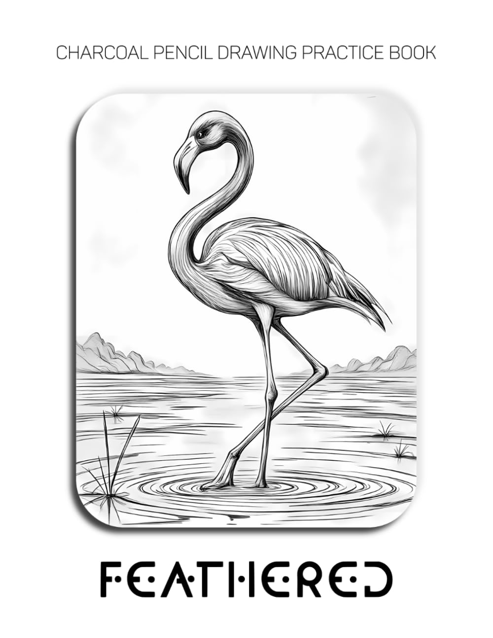 Charcoal Pencil Drawing Practice Book - Feathered: Mastering Bird Anatomy, Detailed Feather Textures, and Realistic Avian Shading
