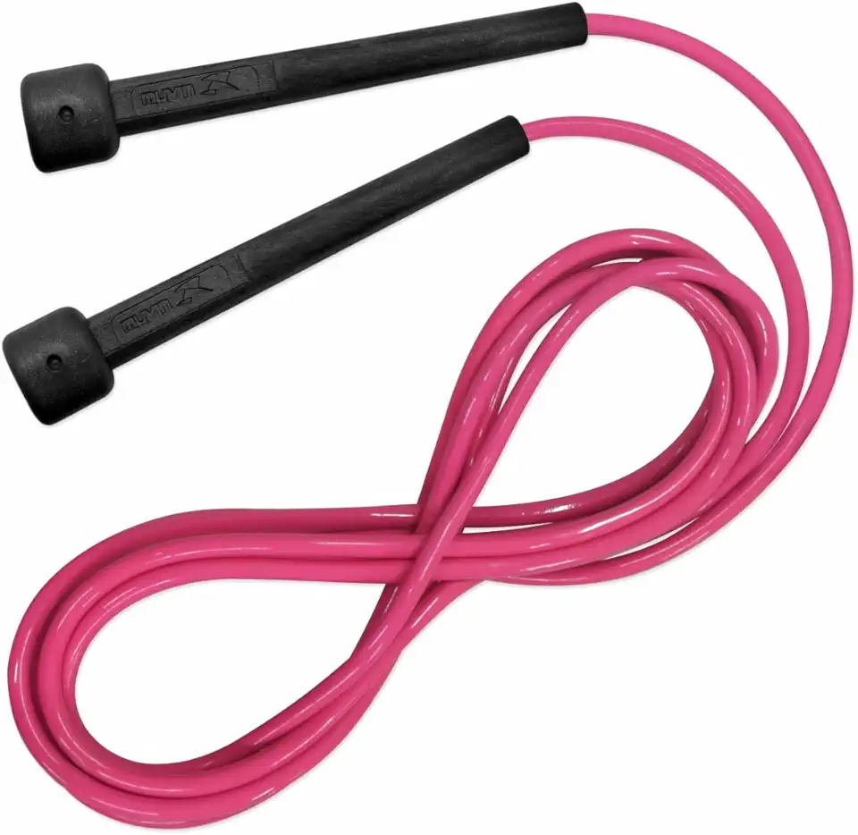 Corda de Pular Muvin Basics Tamanho Ajustável em PVC - Corda de Saltos Com Velocidade Para Treino Funcional - Exercícios - Cross Training - Academia - Tamanho Máximo 3,15 Metros