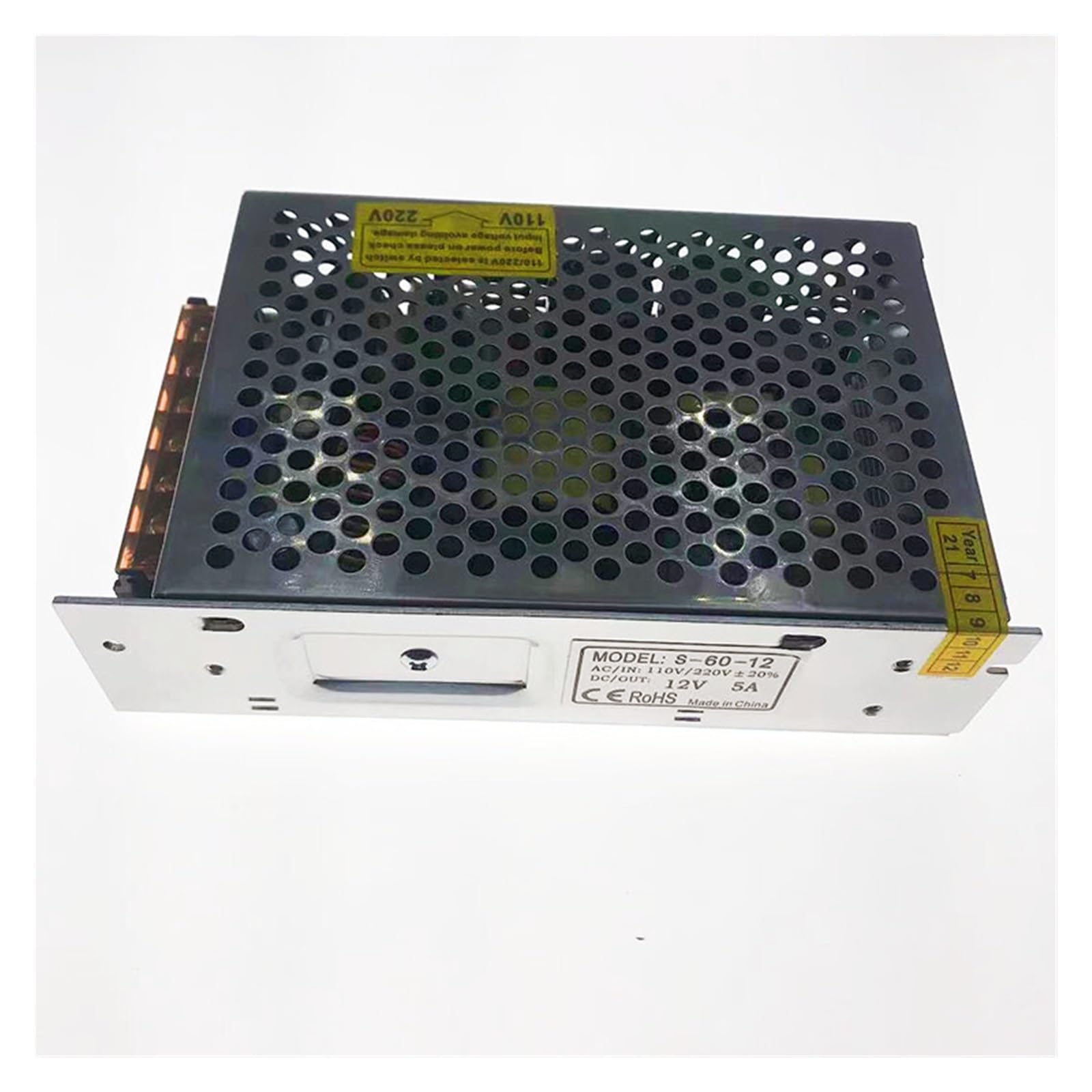 Alimentation à découpage 12V 5A 60W stable pour barre lumineuse LED et surveillance