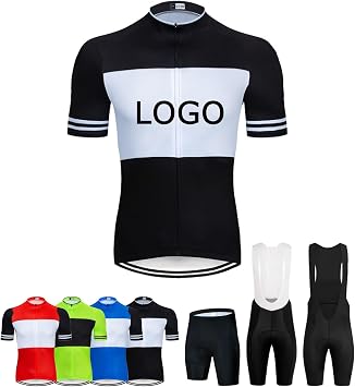 Personalised Cycling Jersey for Men & Women Short Sleeve Quick Dry Elastic Pro Customised Mountain Bike Jersey with Team Name LogoBlack