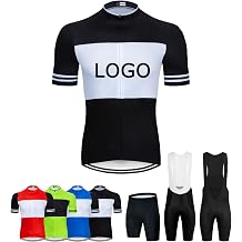 Personalised Cycling Jersey for Men & Women Short Sleeve Quick Dry Elastic Pro Customised Mountain Bike Jersey with Team Name LogoBlack