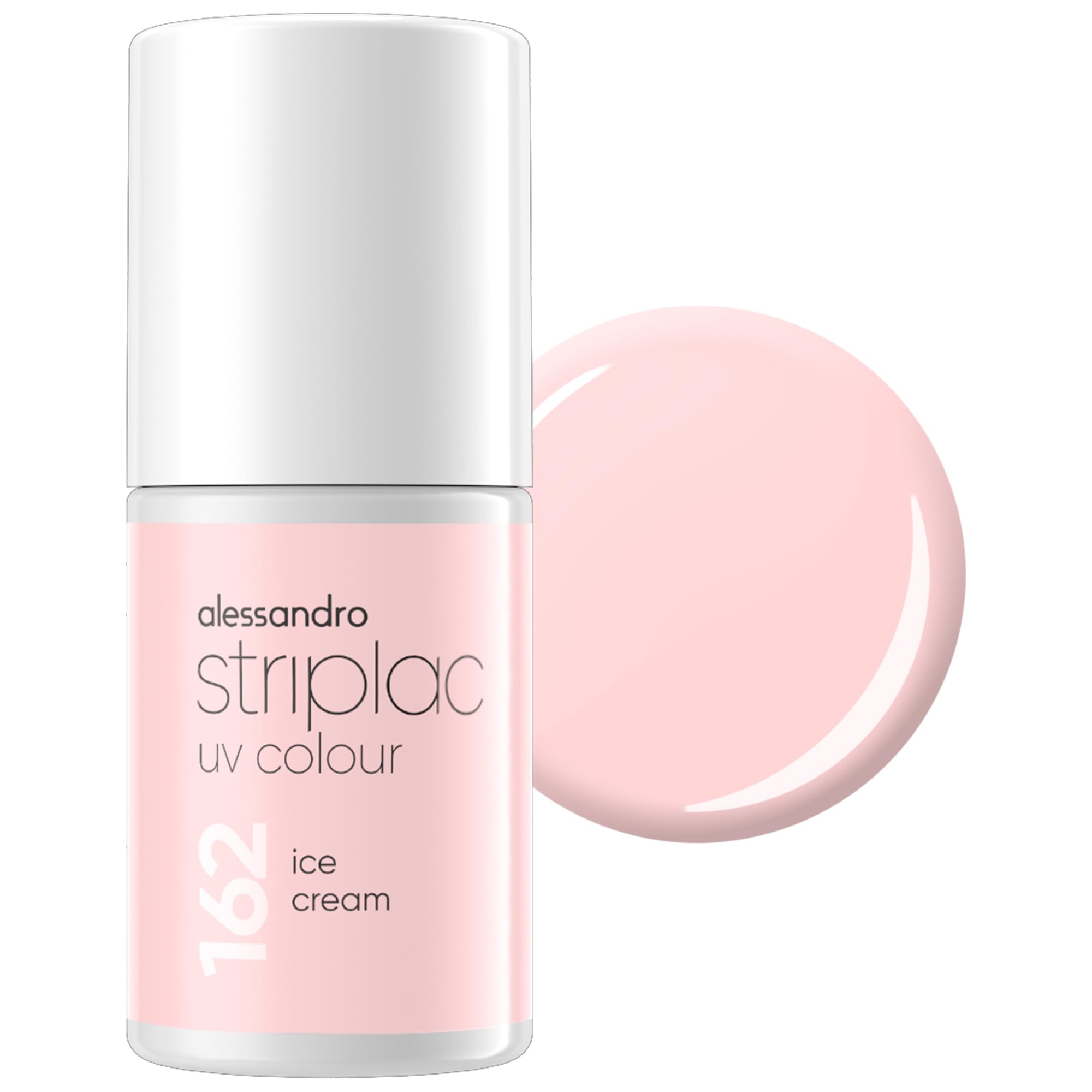 alessandro Striplac UV-Nagellack Ice Cream - Deckend & Kratzfest bis zu 15 Tage - Leichtes Auftragen - Schonende Abziehtechnologie - Vegan - Pastell-Orange, 6,5ml