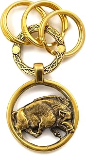 Wild boar keychain, Handmade hunter trophy wild boar hunting solid brass keychain, Animal wild boar pig decorative keychain