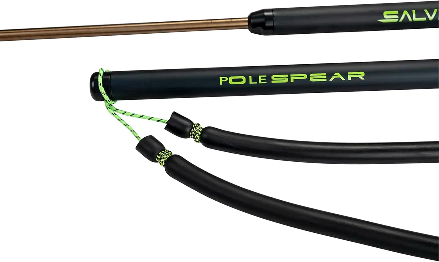 SALVIMAR 18mm Aluminum Pole Spear for Spearfishing - Anodized Ergal Shaft Fishing Spear with Rubber Band Propulsion, 195cm Length, Black, Slip/Harpoon Tip