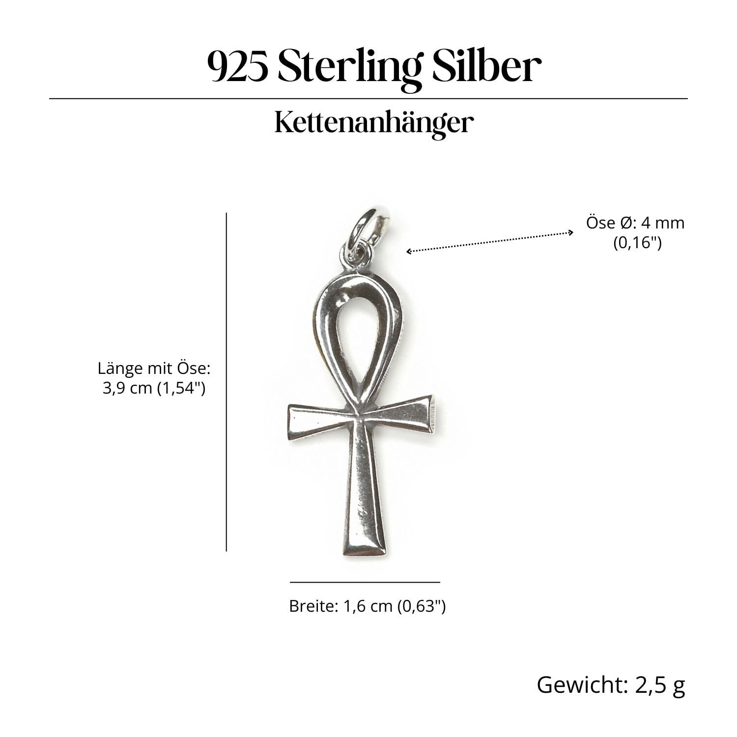 Ankh Anhänger Schmuck Silber ewiges Leben ägyptischer Silberanhänger