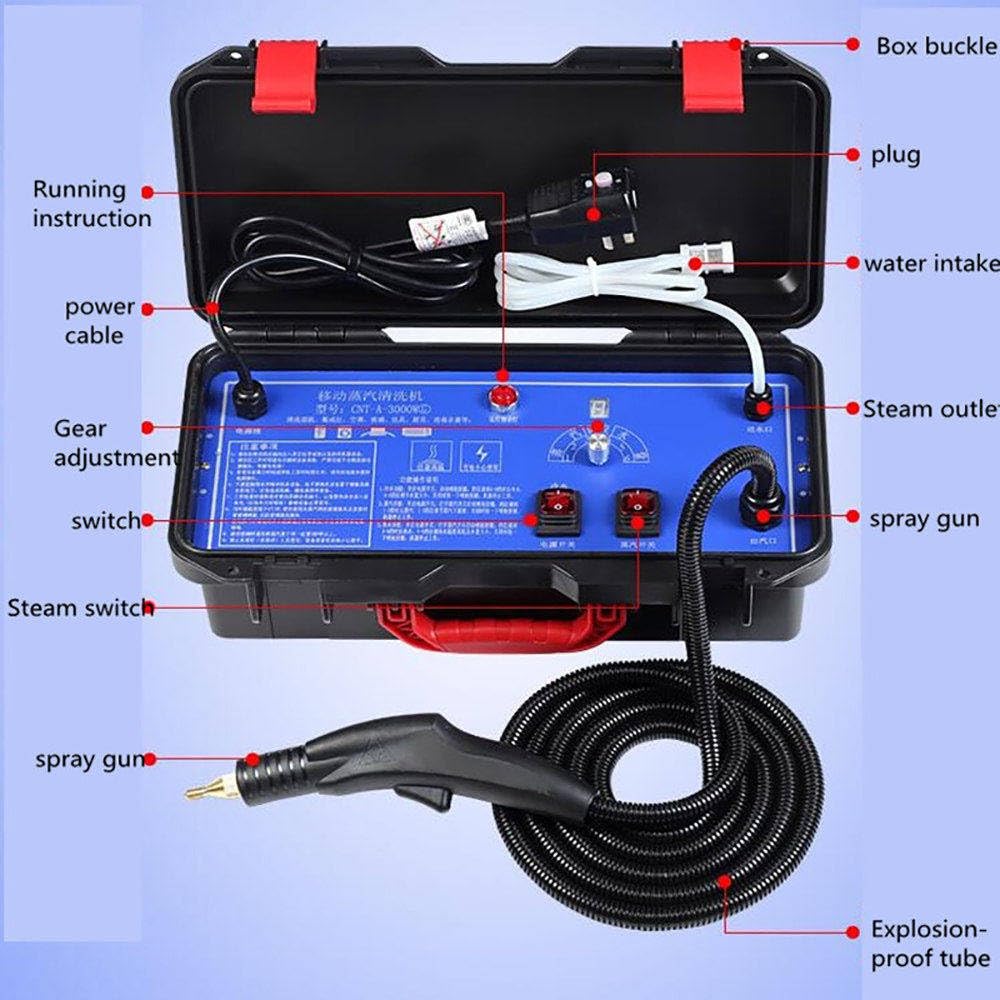 RęCzny Odkurzacz Parowy, WysokociśNieniowy Odkurzacz Parowy O Mocy 3200 W (6 BiegóW), Do Czyszczenia Kuchni Meble łAzienkowe PodłOga Fotelika Samochodowego, UżYwany Do Czyszczenia Alkalicznego