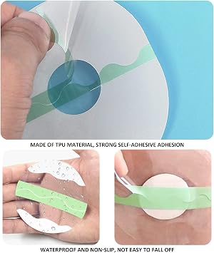 20 Pack Sensor Covers, Round Oval Firm Self-Adhesive Invisible Transparent Breathable Waterproof Protection Stickers Sensor Fixing Patch for Running Swimming Sport.