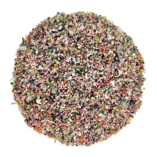 Image of Reiki Crystal Mixed Tourmaline Chips Stone for Vastu Natural Mixed Tourmaline Crystal Chips for Aquarium Home Decor Garden Table Decor Stones Pebble Reiki Gemstones 1 Kg
