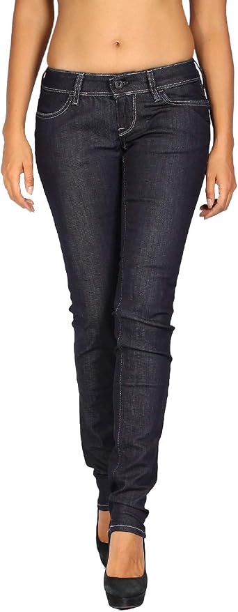 Meltin'Pot - Women's Jeans Monie - Skinny Push-up - Blue, W24 / L34 :  Amazon.co.uk: Clothing