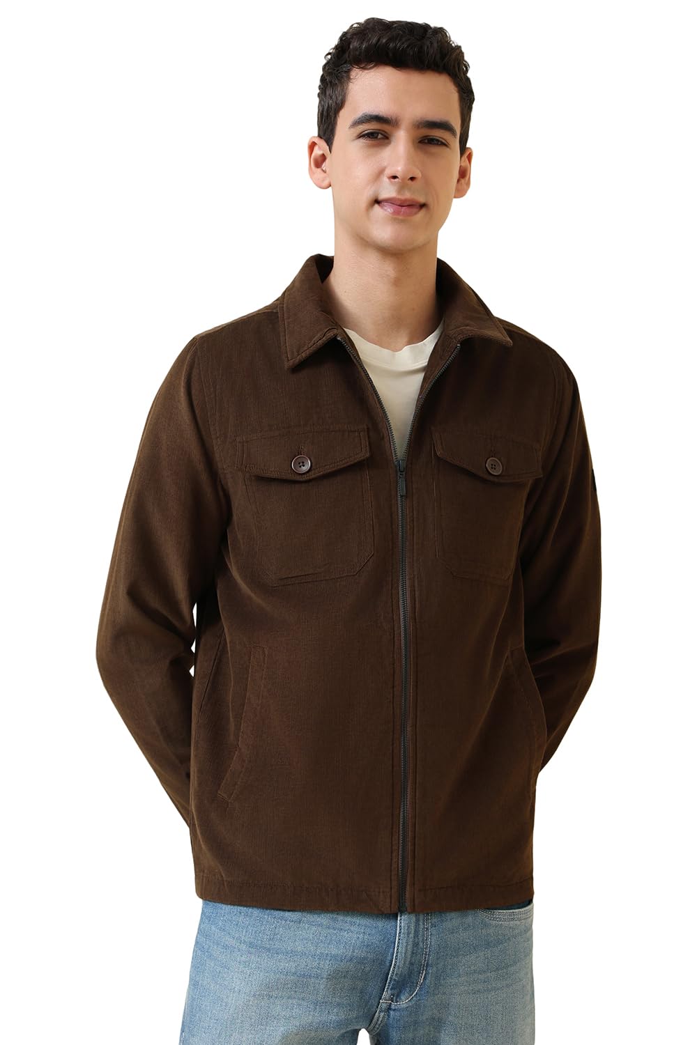 Allen Solly Men’s Stylish Casual Jacket with Collar Allen Solly Men’s Stylish Casual Jacket with Collar