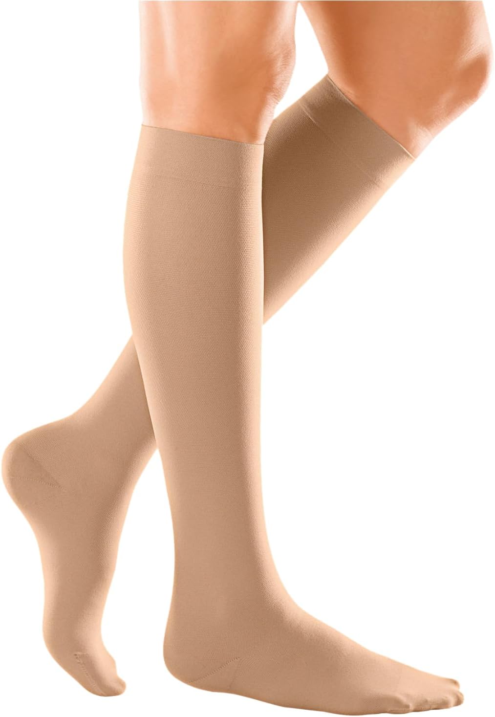 medi - Duomed, CCL1, Compression Stockings Below Knee, Closed Toe, Beige, Size Universal, for Varicose Veins, Pregnancy, Circulation Support