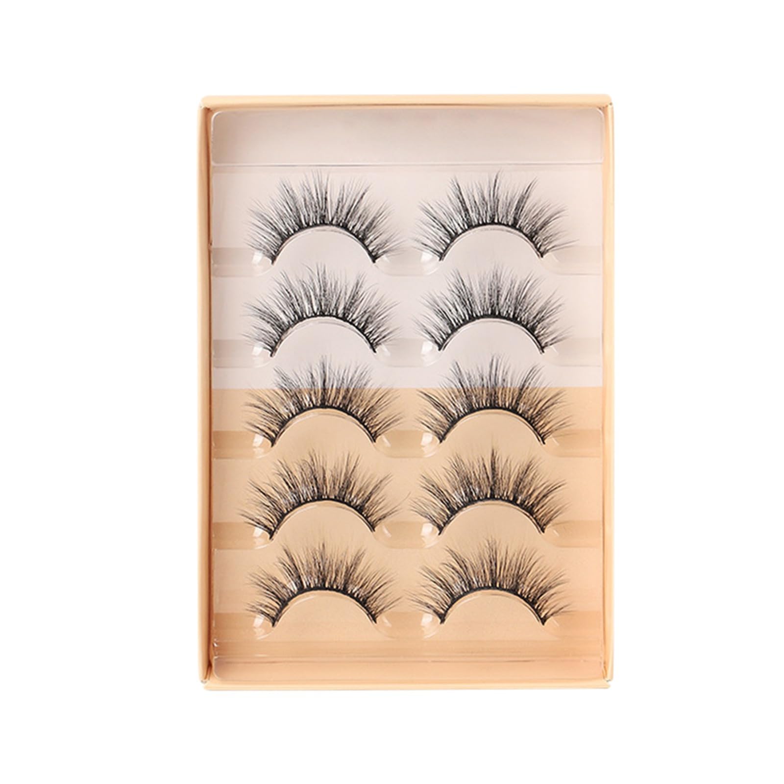Self Adhesive Eyelashes Lash Clusters Kit 5 Pair of Reusable Cluster Lashes No Glue Needed Natural Self Adhesive