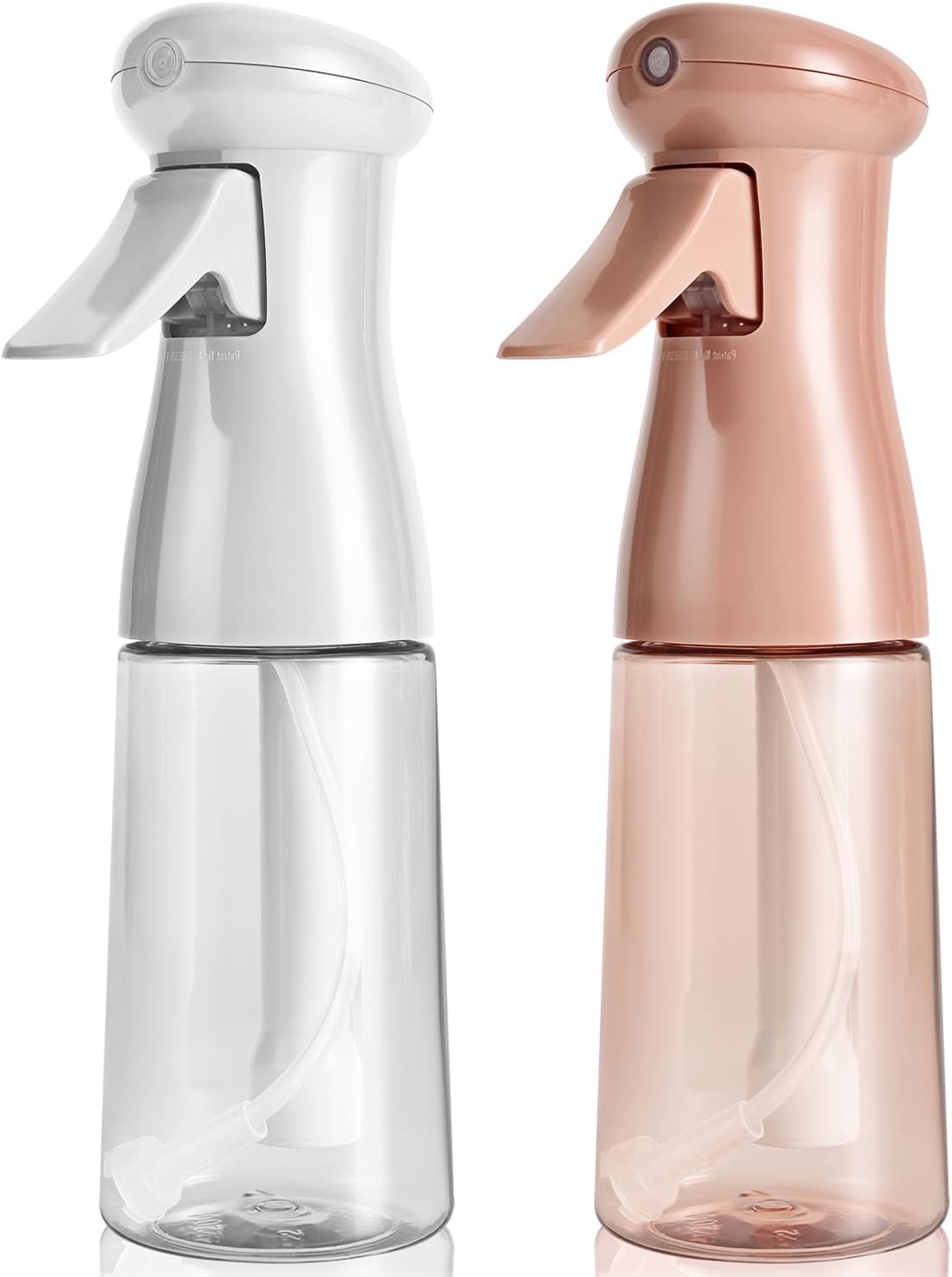 Spray Bottle For Hair, Continuous Mister Empty Spray Bottles, Ultra Fine Mist Water Sprayer for Hairstyling, Cleaning, Plants, Barbers, Salons, Essential Oil Scents – 2 Pack 6.8 OZ, White & Terracotta