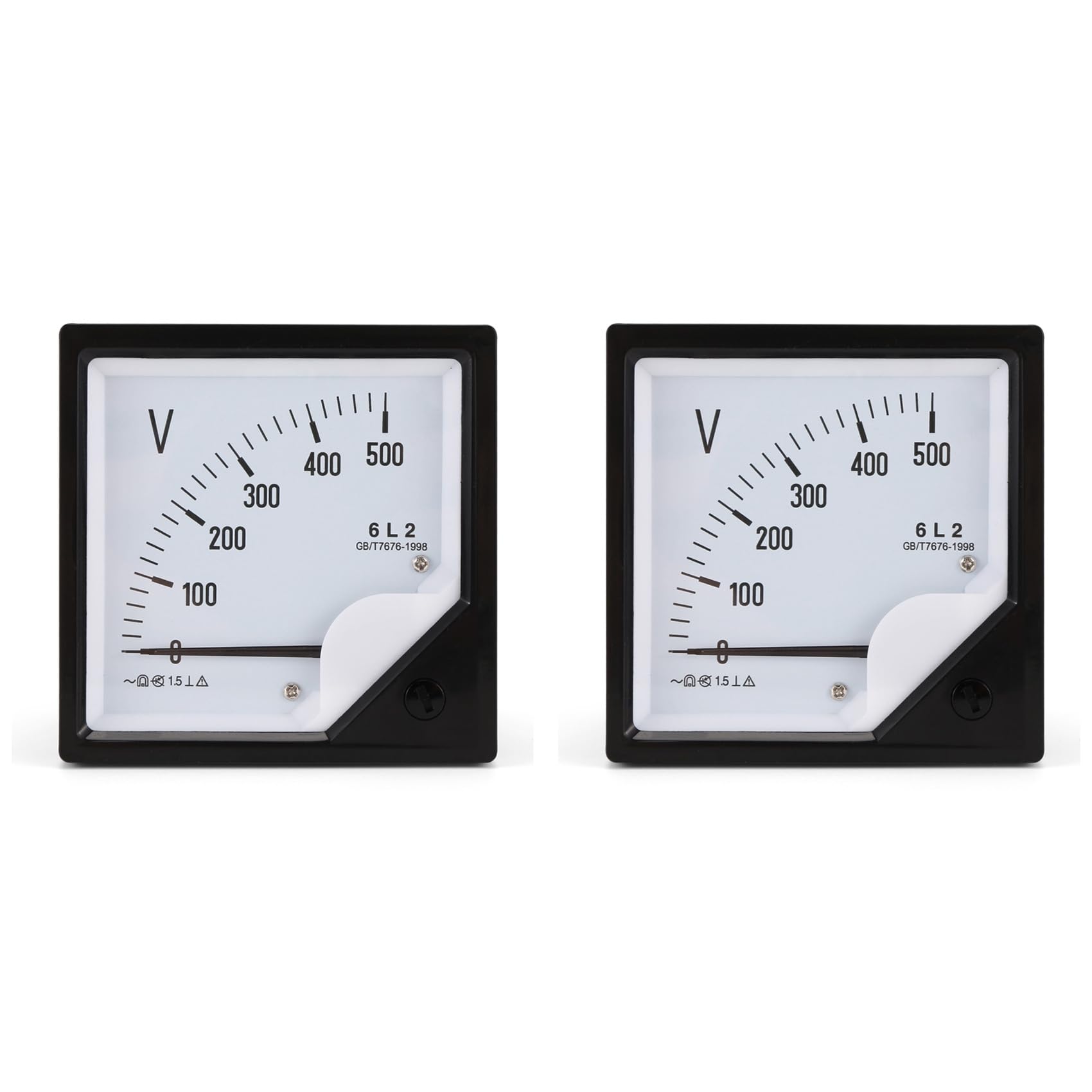 Jnchdghwa As Shown 2X 6L2 Voltmeter Ac 500V Pointer Type Voltage Meter Mechanical Header