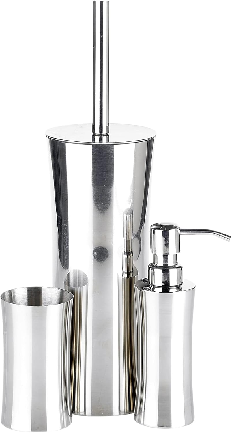 URBNLIVING Ridder 3pcs Stainless Steel Matching Bathroom Dispenser