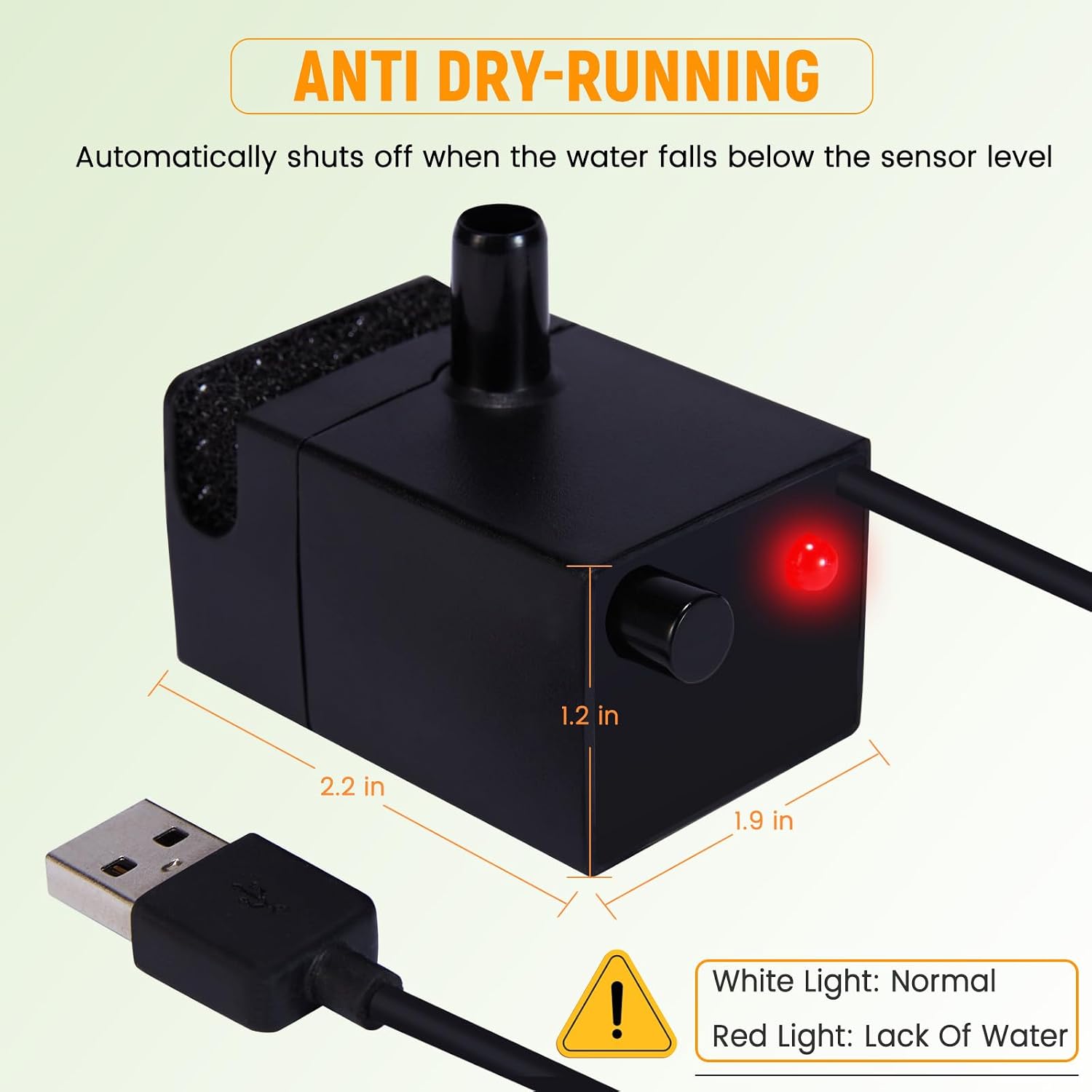 PETIMI Water Pump for Pet Water Fountain (Models PF-SS-01, PF-SS-02, PF-SS-03) – Only Compatible with PETIMI Pet Water Fountains, Includes Pump (59-inch Cord), Adapter （5V, 1A, Black image 2