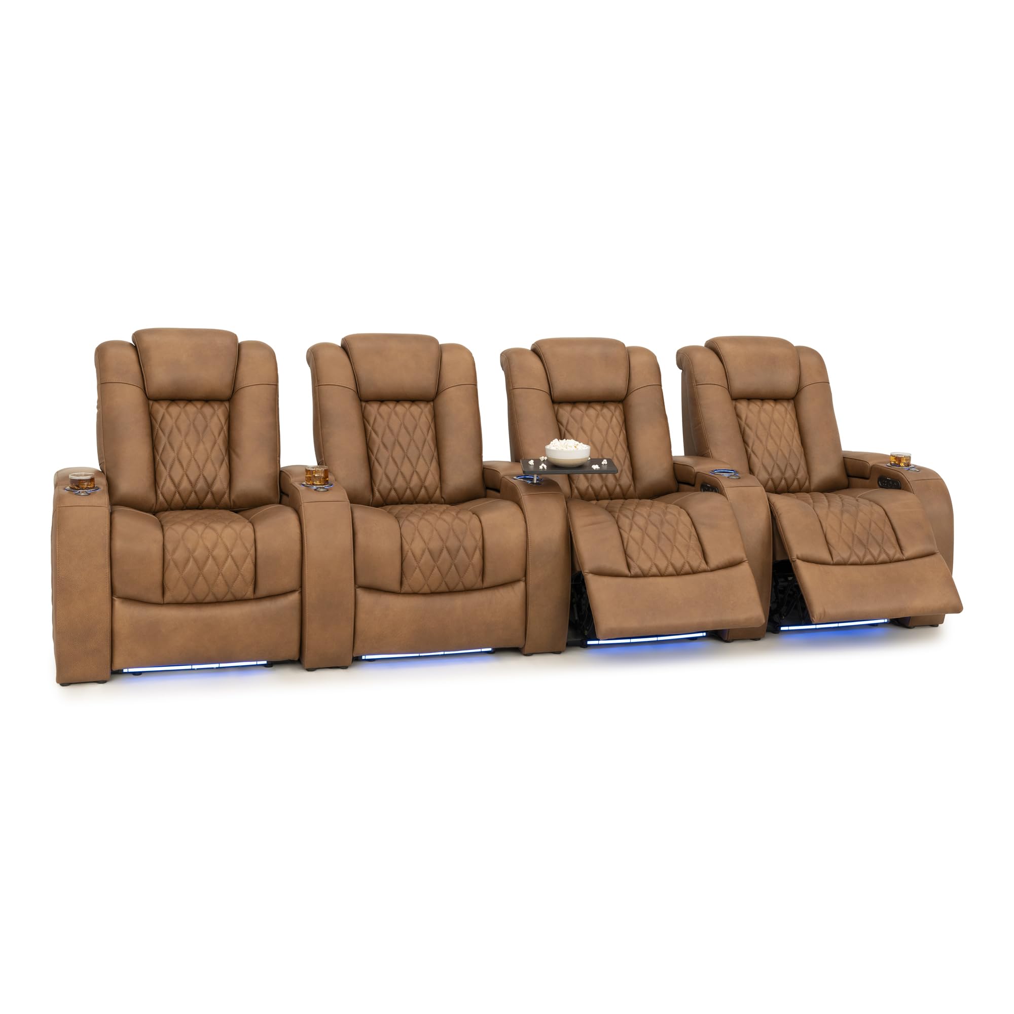 Seatcraft Diamante Home Theater Seating Tawny Row of 4