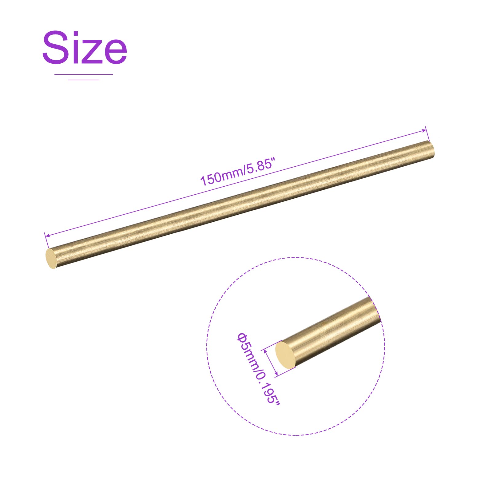 Varillas Cuadradas De Latón H59 - 4 Piezas, 500 Mm De Longitud | Para Manualidades, Modelismo Y Reparaciones