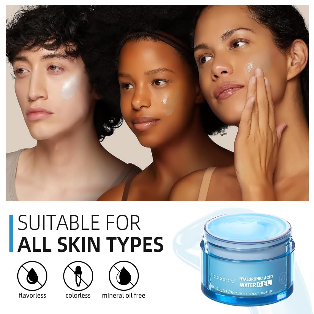 Hydro Boost Hyaluronic Acid Moisturizing Water Gel, Face Moisturizer For Oil Skin, Hyaluronic Acid Formula Combined With Water,Lightweight and 24 Hours Of Long-lasting Hydration-1.76Oz (Water Gel) - Image 3