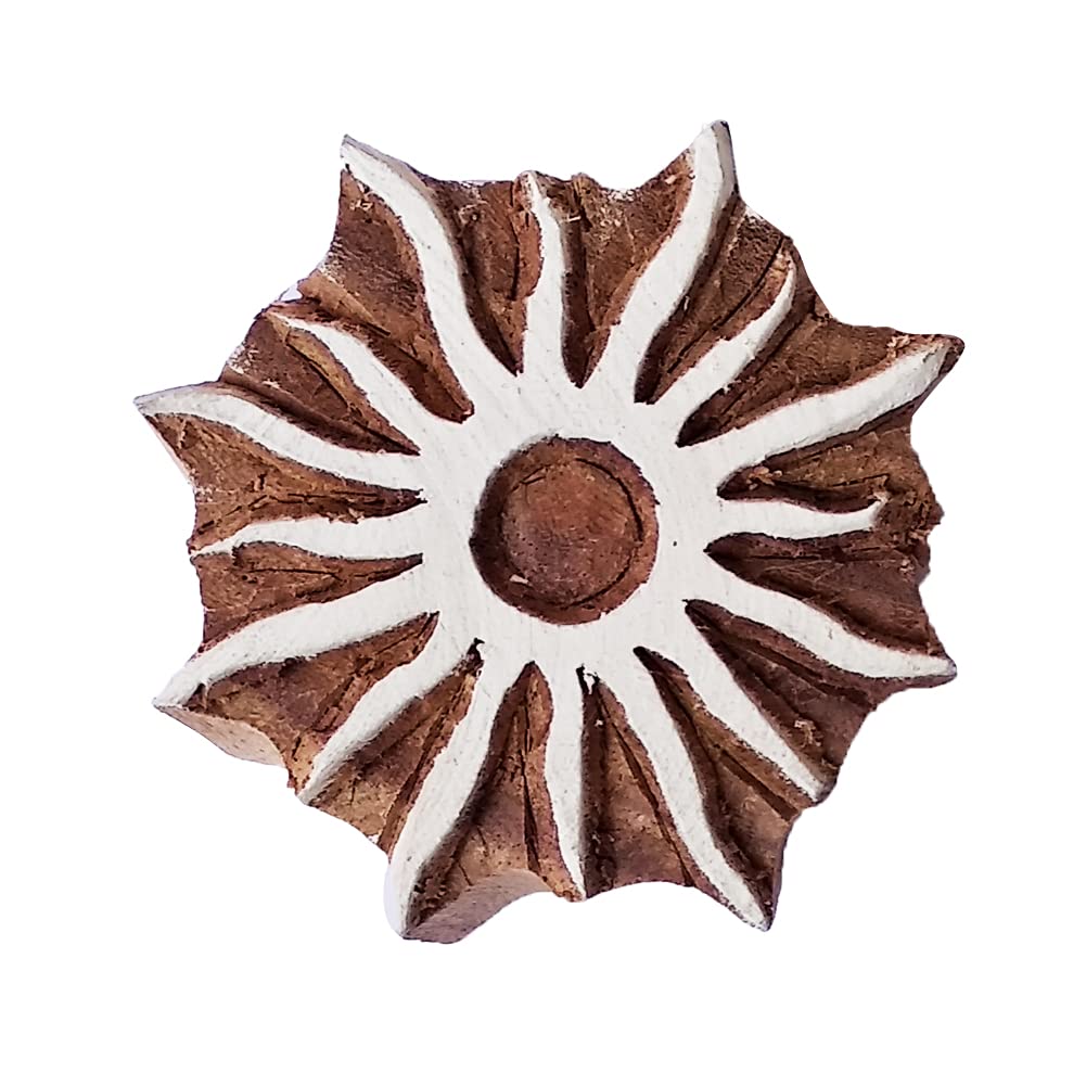 Royal Kraft Star Wooden Printing Block Stamp - DIY Henna Fabric Textile Paper Clay Pottery Block Printing Stamp THJtag020 1