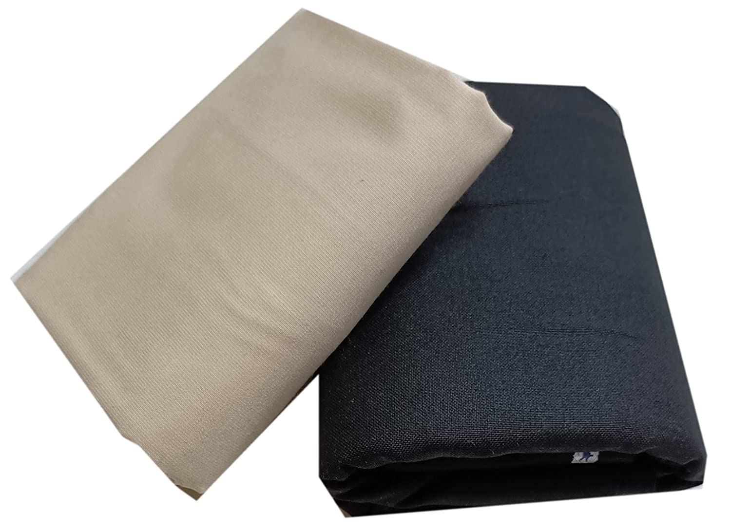 Raymond Pant Shirt Fabric Combo Box (Unstitched, All Weather Fabric, Black Pant+Beige Shirt)-image-48