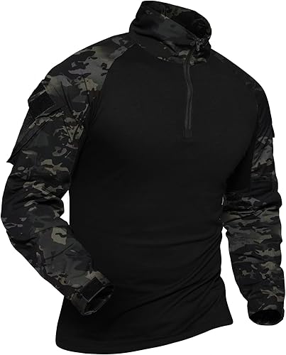 XKTTAC - Camiseta táctica de combate G3 para hombre con 2-4 bolsillos para Airsoft, actividades militares, paintball, equipo de camping, camiseta