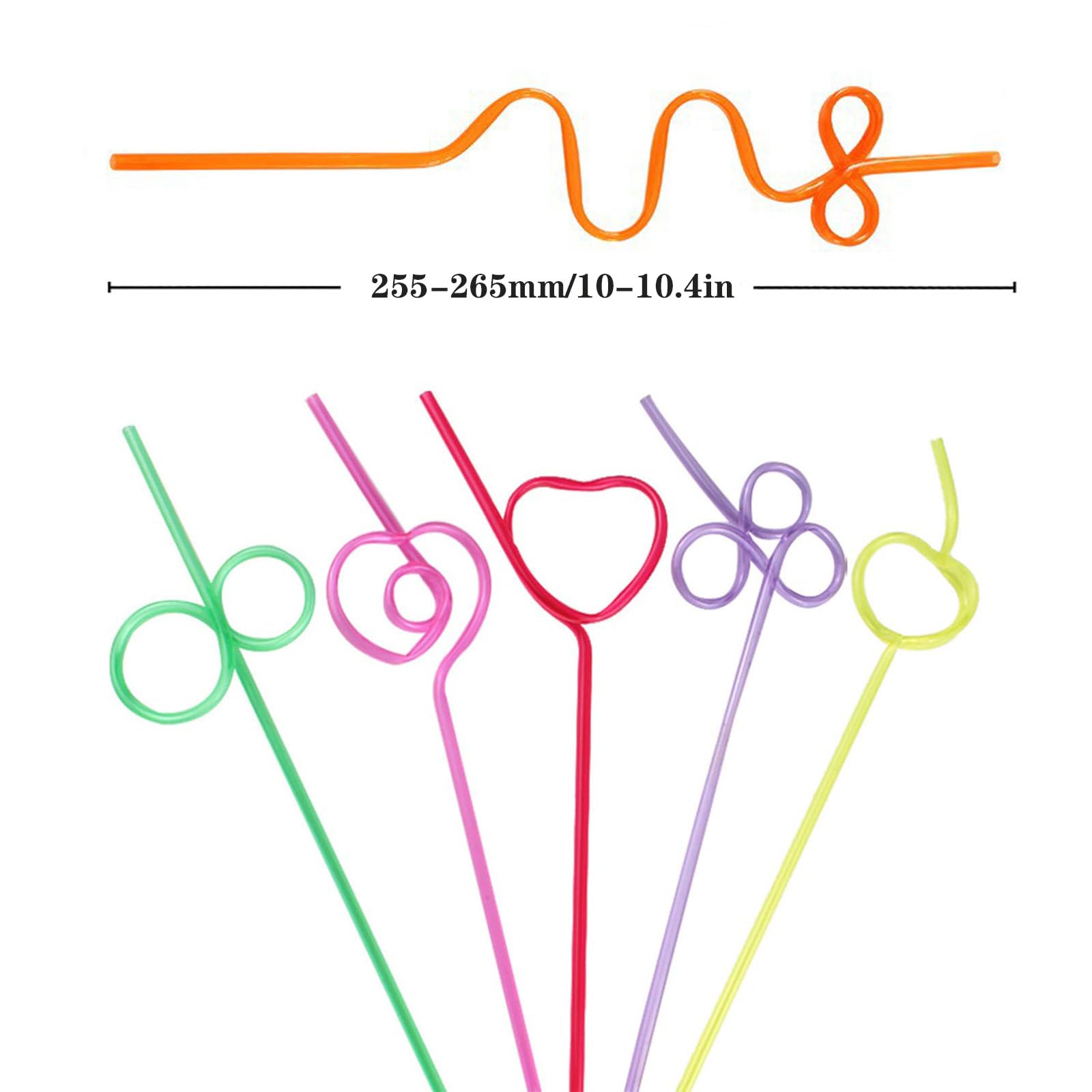 Lot De 12 Pailles Réutilisables Flexibles Multicolores - Accessoires De Fête Amusants Pour Anniversaires Et Famille