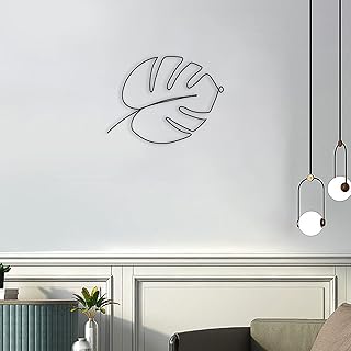 Ylight Quadro in Metallo 3D da Parete Foglie Natura Gold Decorazione Muro Scultura murale Shabby Industrial complemento arredo Soggiorno Salotto Camera da Letto Cucina Ufficio