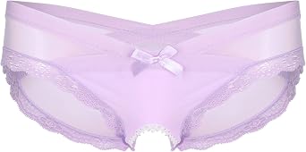 iiniim Mens Lingerie, Underwear, Crotchless, Lace, See-through Mesh, Low Rise Briefs, Boyfriend, Gift