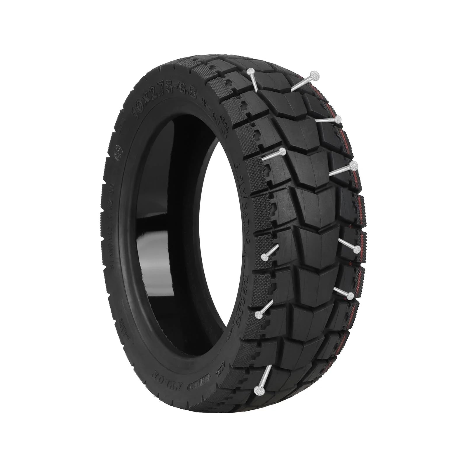 10 x 2.75-6.5 Pneumatico senza Camera d'Aria per Kugoo Kukirin G2/G3/G2 Ultra/M4 Max/A1 per Speedway 5 Dualtron 3 Pneumatico Tubeless Auto-Riparante Antideflagrante, Ruota di Ricambio (1 PC)